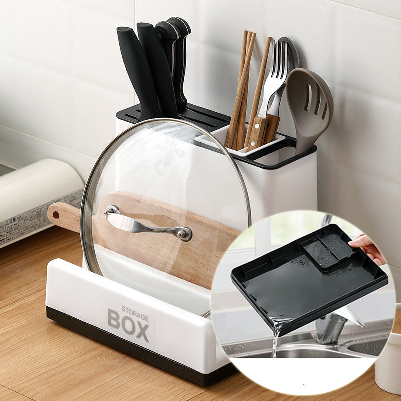 Kitchen Countertop Organizer - Multi-Compartment Storage Rack