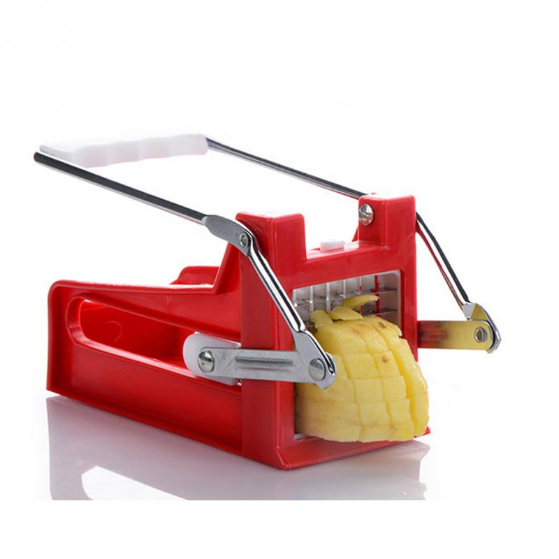 French Fry Cutter - Stainless Steel Potato Slicer with 2 Blades