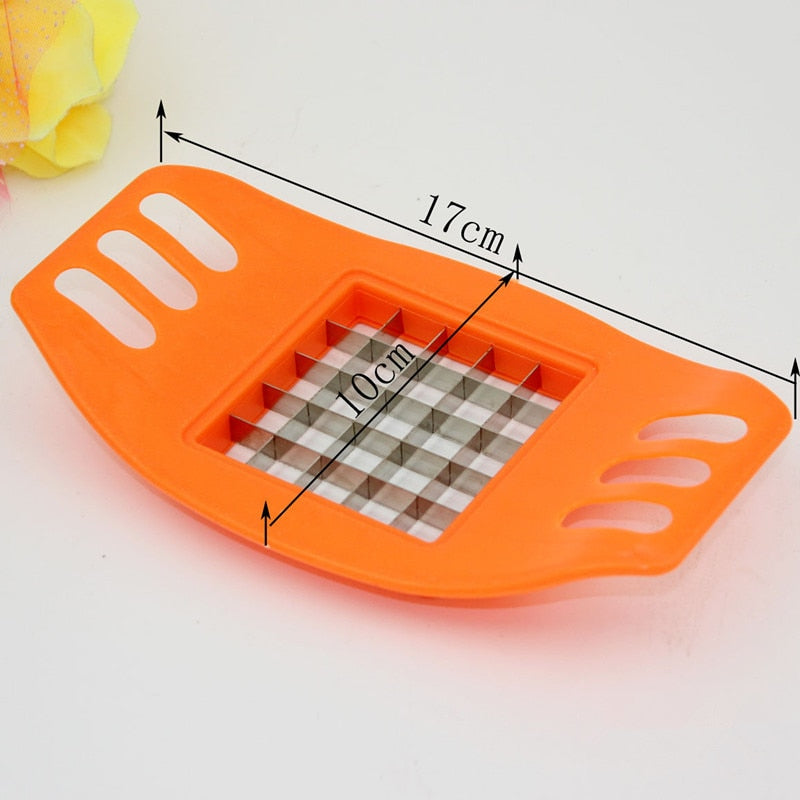 French Fry Cutter - Stainless Steel Potato Slicer with 2 Blades