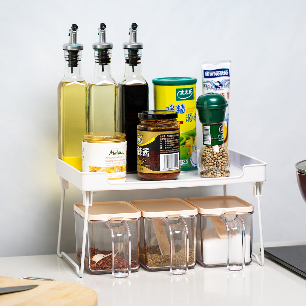 Stackable Kitchen Cabinet Organizer Shelf