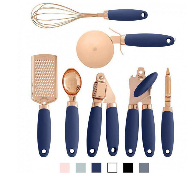 7-Piece Stainless Steel Kitchen Utensil Set with Holder